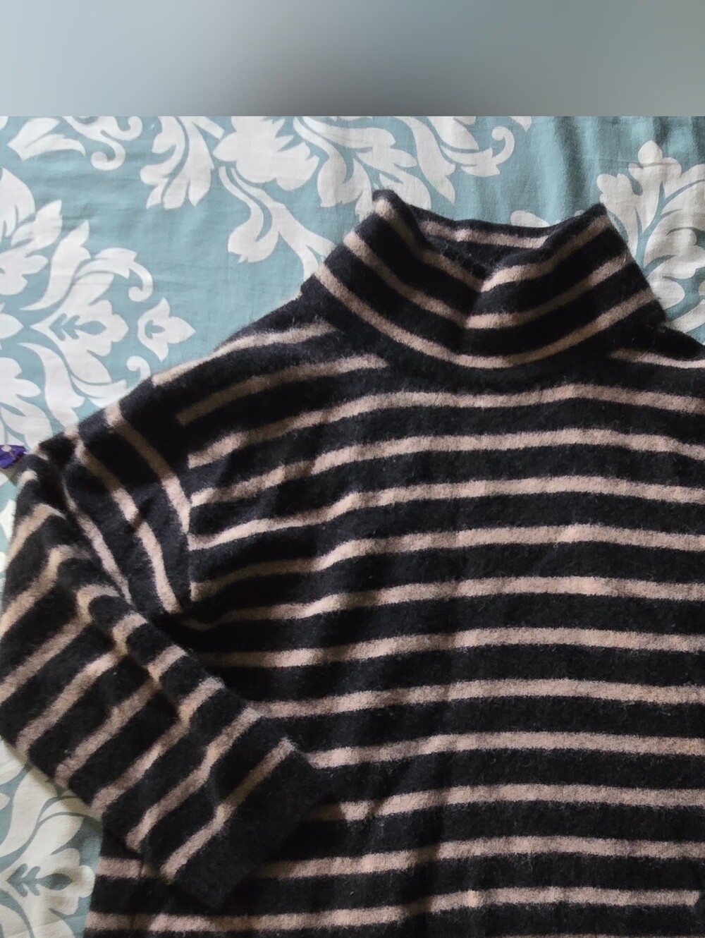 Halston Striped Cashmere Sweater XS